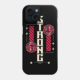 Strong Fist and Flowers Phone Case