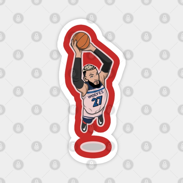 rudy gobert cartoon style Magnet by ray1007