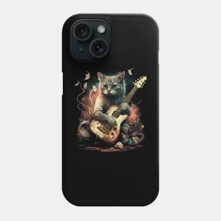 Cat Playing Guitar Phone Case