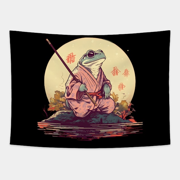 Japanese frog Tapestry by ygxyz