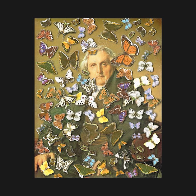 Jean Auguste Dominique Ingres with Butterflies by JoshRossIllustration