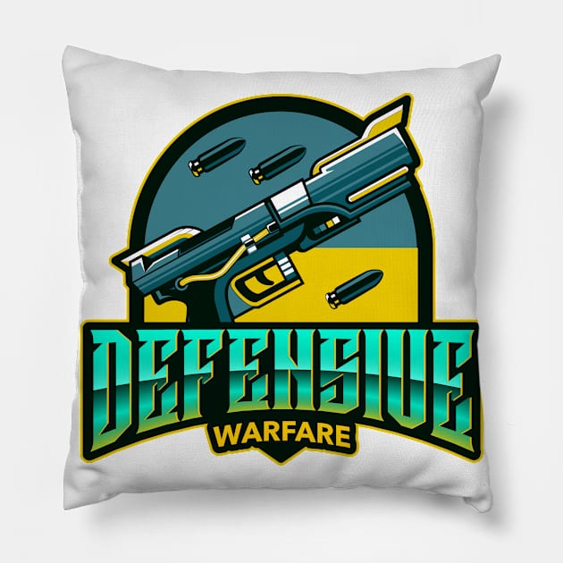 Defensive Warfare Pillow by Aim For The Face