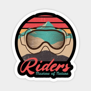 Riders, Masters of Nature, Winter Sports, Ski Goggles Magnet