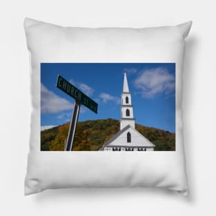 white church Pillow