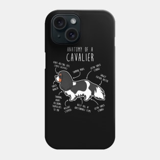 Tri-Color Cavalier King Charles Spaniel Dog Anatomy Phone Case