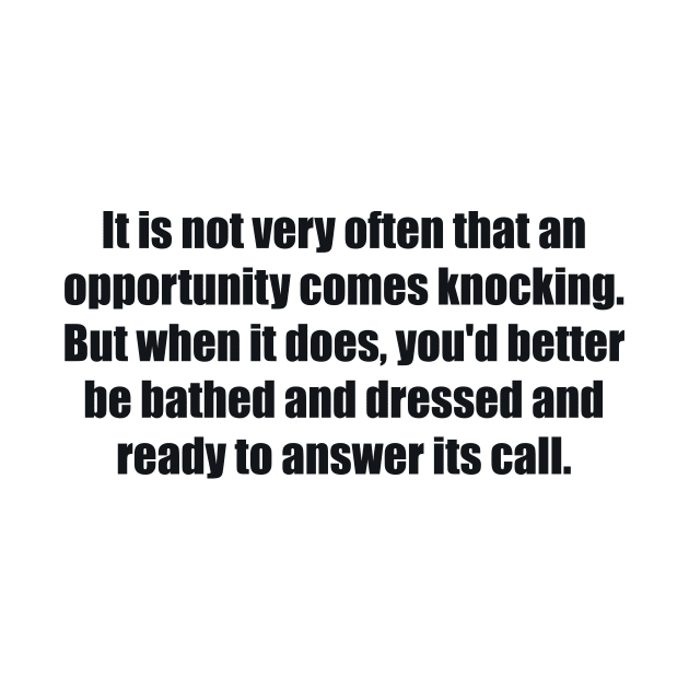 It is not very often that an opportunity comes knocking by BL4CK&WH1TE 