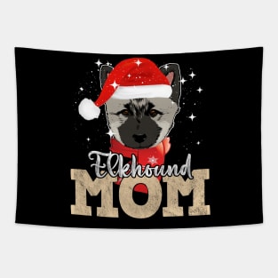 Norwegian Elkhound Mom Christmas Tapestry