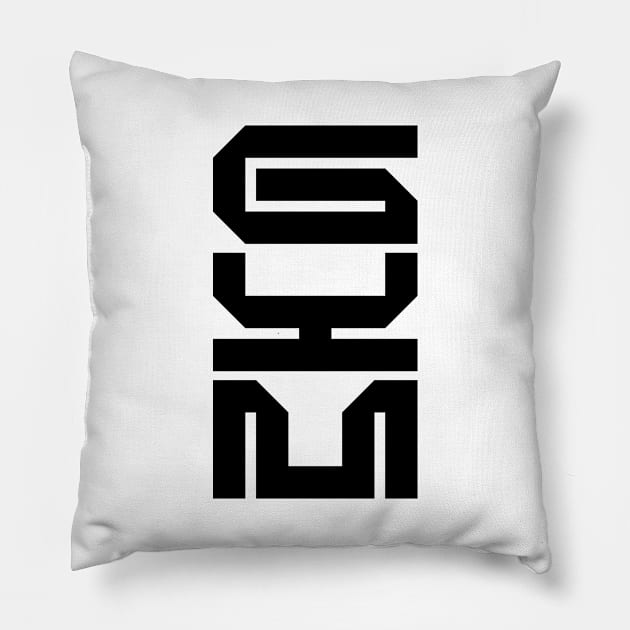 Gym typography print Pillow by Shamillustration