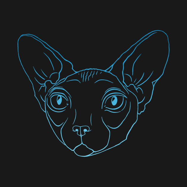 Mr. Blue sphynx cat by ArtFork