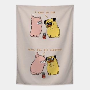 Oldsome Pug Tapestry