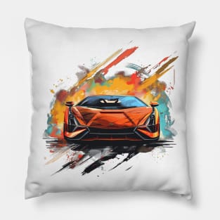 Turbocharged Sunset Pillow