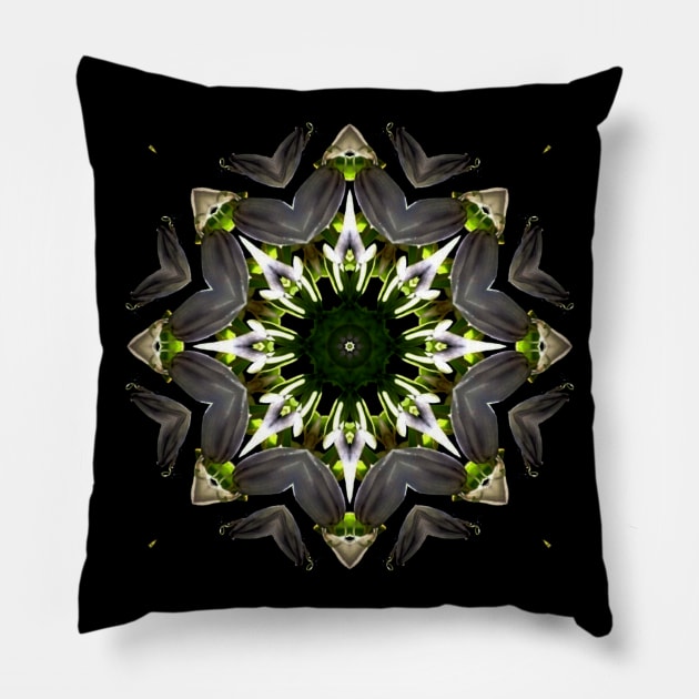 Mandala Kaleidoscope in Dark Shades Pillow by Crystal Butterfly Creations