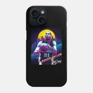 Reggie Miller Choke Sign Basketball Legend Signature Vintage Retro 80s 90s Bootleg Rap Style Phone Case