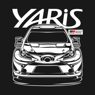 WRC Toyota Yaris Gazoo Racing (White Print) T-Shirt