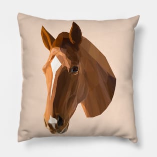 Low Poly Horse Pillow