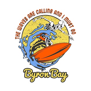 Byron Bay skeleton surfer T-Shirt