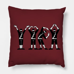 YMCA Ninjas - B&W Pillow