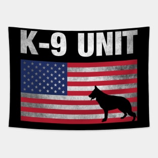 K-9 Unit Police Dog - Thin Blue Line Tapestry