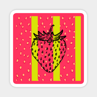 aesthetic strawberry Magnet