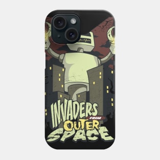 Invaders from Space! For B-movie sci-fi lovers and fans of space adventure. Phone Case