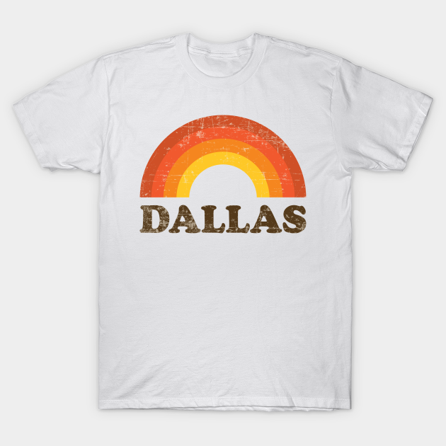 Discover Vintage Dallas Vacation Souvenir Retro Rainbow - Retro Dallas - T-Shirt