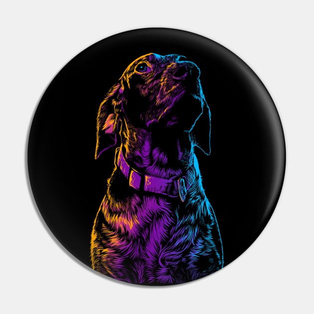 Labrador Retro 80s Pin by Engga