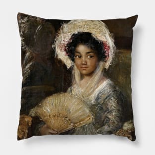 Young Woman with a Fan Pillow