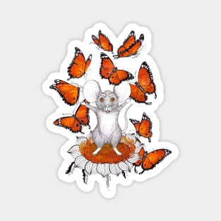 Mouse Butterflies Magnet