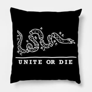 Unite or Die (White Text) Pillow