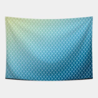 Pattern blue pastel with gradient fishnet Tapestry