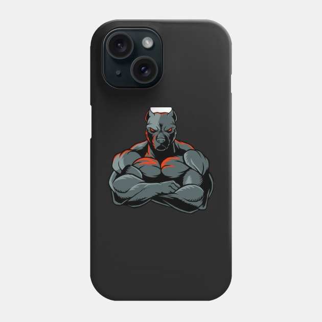 wolf on steroids Phone Case by The Enthousiaste