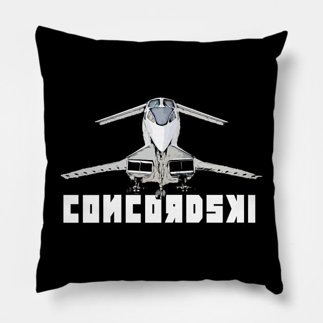 Tu-144 Conrordsi Aircraft Plane  Airplane Russian Passenger Jet Pillow by BeesTeez