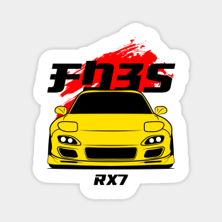 Front yellow rx7 fd3s Magnet