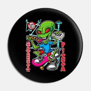 Extraterrestrial Pizza Pin