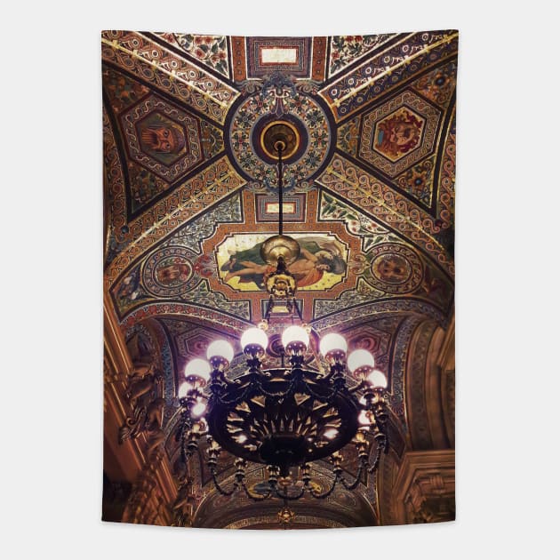 painted ceiling Tapestry by psychoshadow