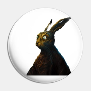 Horrified Rabbit Pin