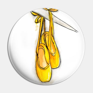 Yellow Pointe shoe Pin