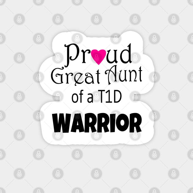 Proud Great Aunt - Black Text - Pink Heart Magnet by CatGirl101