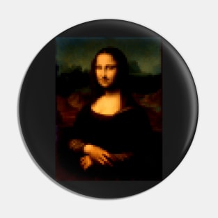 8 bit Mona Lisa painting Pin