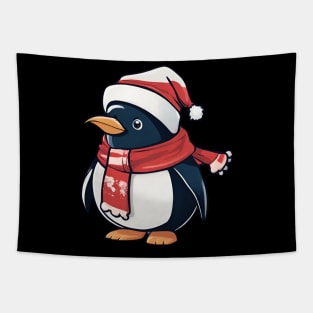 cute santa penguin Tapestry