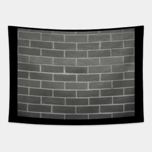 Brick Wall Black and White Photo Tapestry