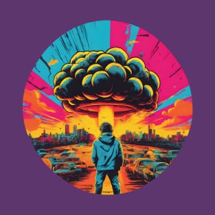 Oppenheimer with nuclear mushroom cloud T-Shirt