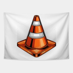 Orange Traffic Cone Tapestry