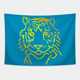 Big Cats Yellow Tiger Tapestry