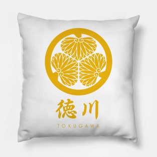 Tokugawa Clan kamon with text Pillow