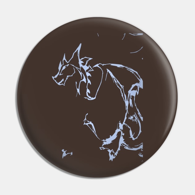 Dragon Sketch Pin by TriForceDesign