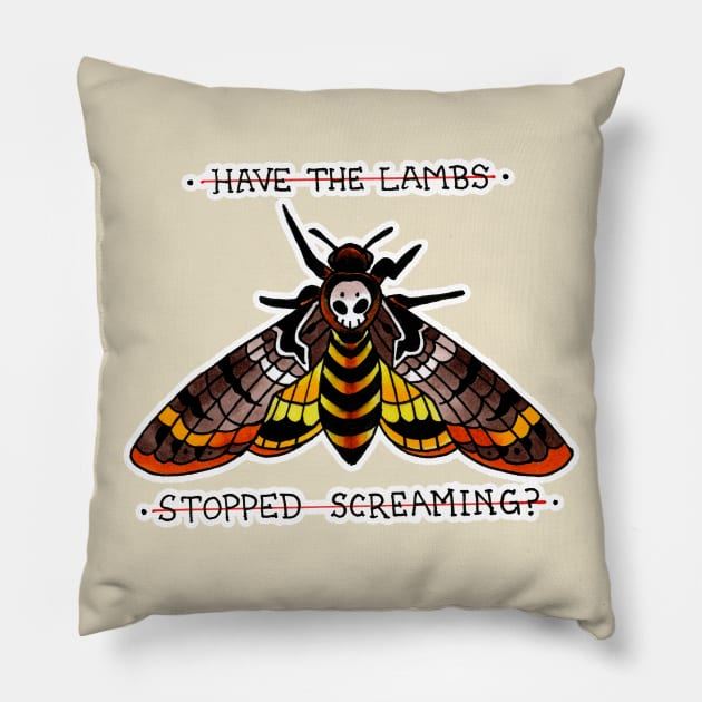 HAVE THE LAMBS STOPPED SCREAMING? Pillow by alekivz