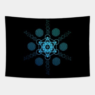 Metatron's Cube Platonic Solids Tapestry