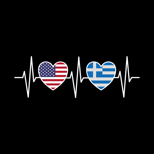 USA And Greece Greek Flag Flags by Anfrato