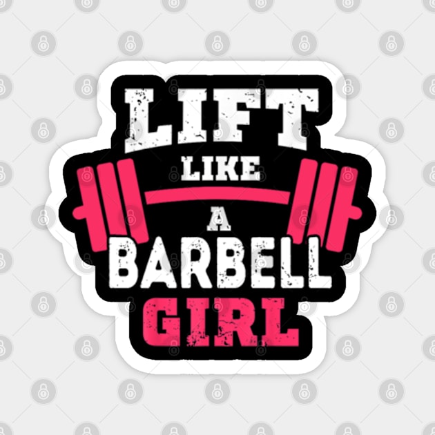 Life like a BARBELL Girl Magnet by DarkStile